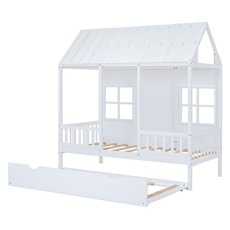 Lit gigogne en bois, Lit simple