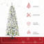 Sapin de Noël artificiel mince enneigé 6 pi avec lumières Douglas
