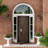 Security Screen Door 36" x 80" Perforated Mesh Steel Exterior Door with Rust-Resistant Finish and Dual-Bore, Universal/Reversible Outswing Black Powder Coated, Sturdy with Optimal Airflow & Prevent Insect for Front or Patio Entry, back porches, balconies-107731413-107731417