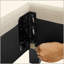 Lit plateforme tapissier touffeté