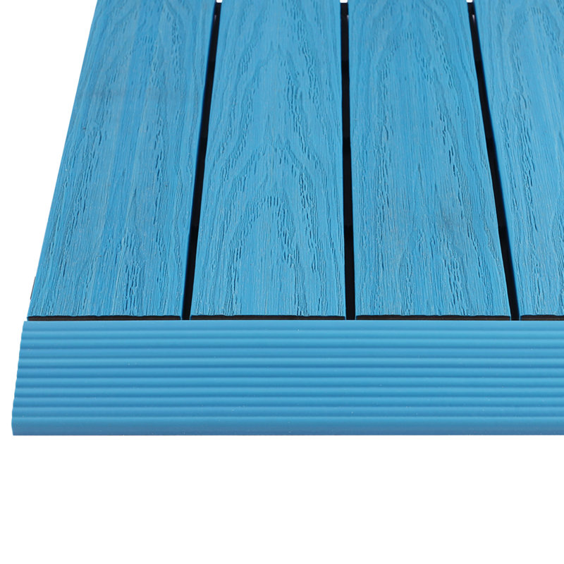 Carrelage de terrasse 2 po x 12 po Quick Deck, Bleu Cara¨ïbes