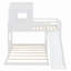 Lit en bois, lit mezzanine avec échelle, glissade et garde-corps-1208852647