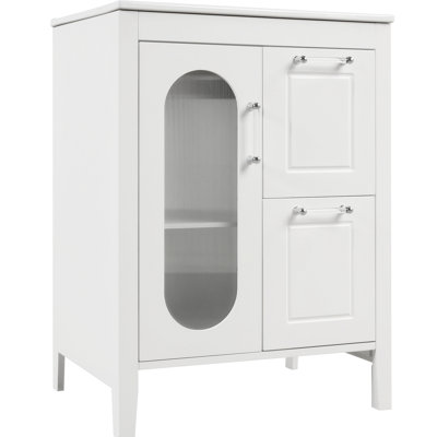 Meuble-lavabo simple 24,09 po avec plateau en céramique Grearson