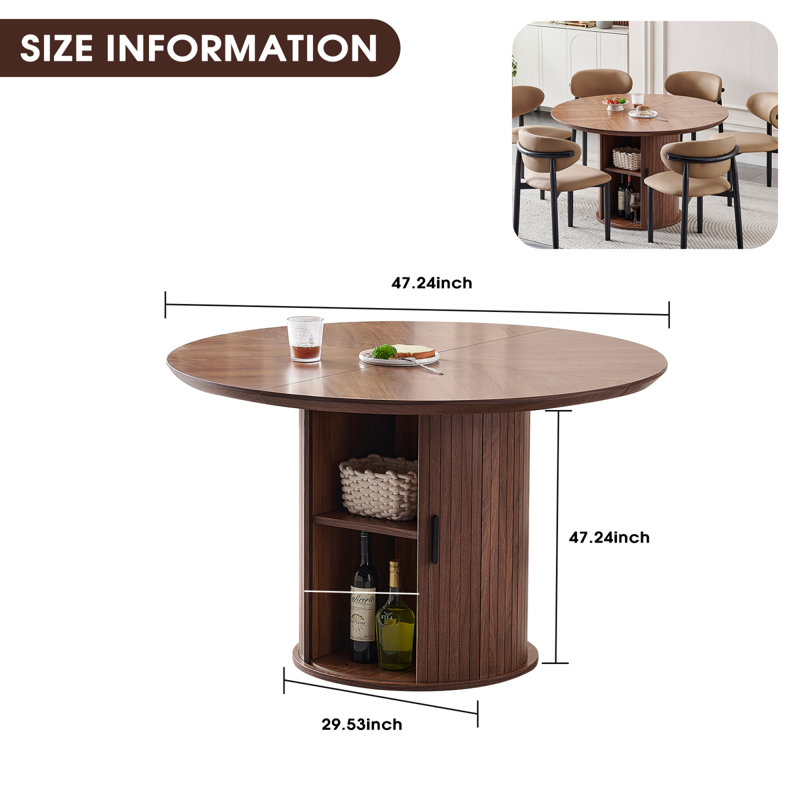 Grandes tables de salle à manger modernes avec rangement, conception en bois aggloméré pour la cuisine