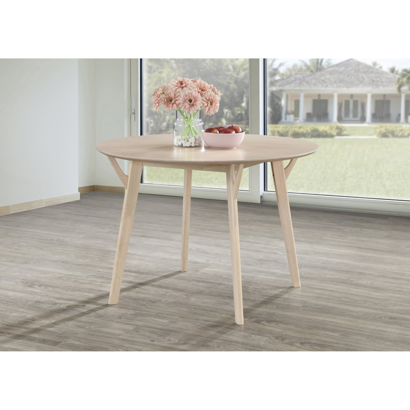 Evanston 42" Wood Dining Table, White Wash
