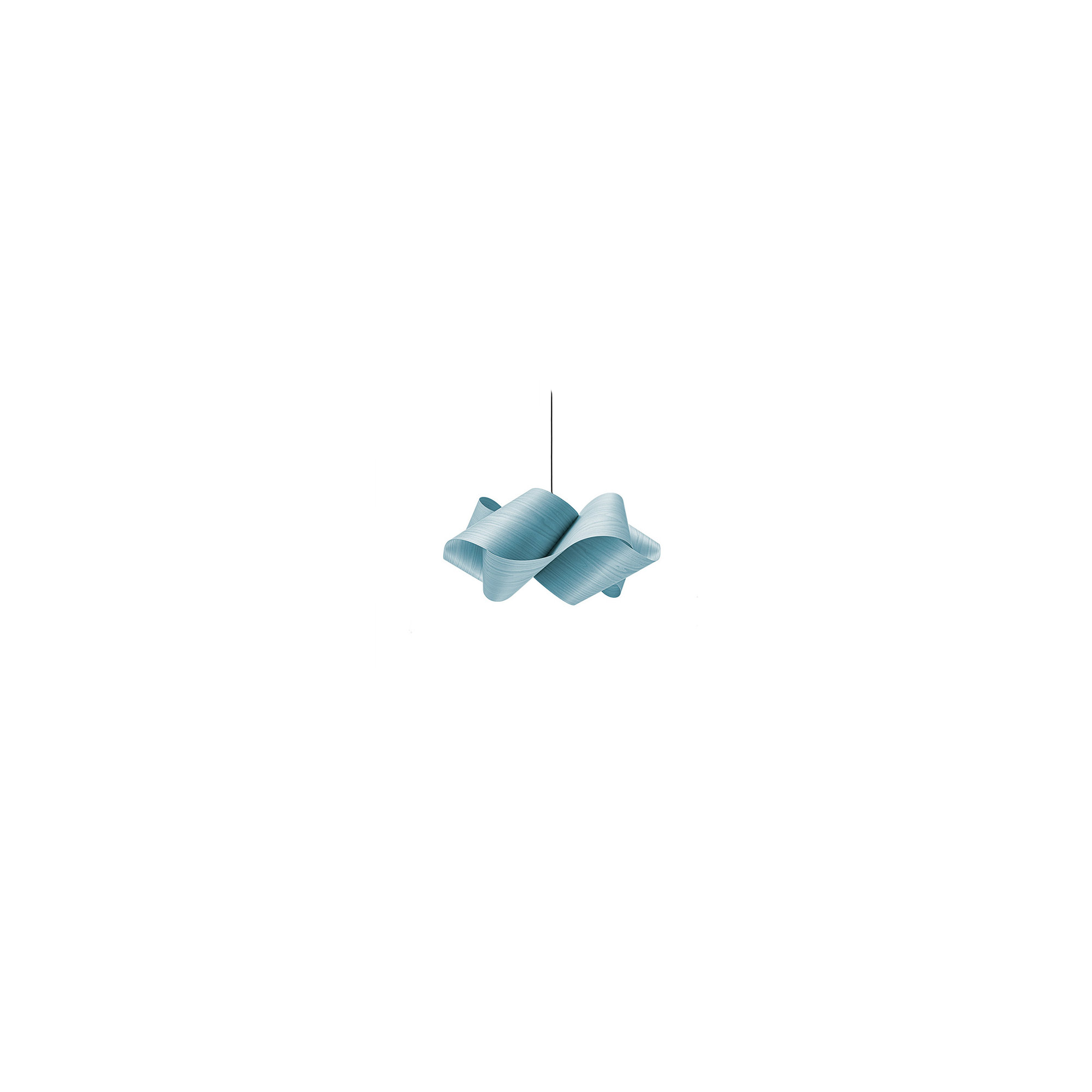 Swirl Single Light Dimmable Pendant, Sea Blue, Matte Nickel, E26