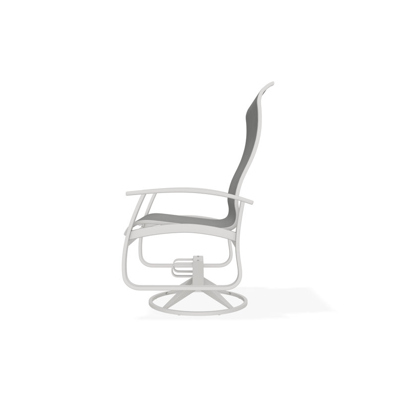 Belle Isle Outdoor Dining Chair, Alloy Sunbrella®, Snow
