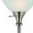 71" Nickel Torchiere Floor Lamp With Clear Frosted Glass Dome Shade