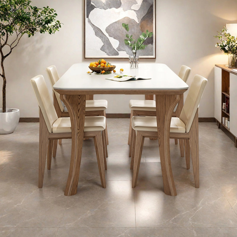 Modern minimalist dining table, 29.53"H x 55.12"L x 31.5"W