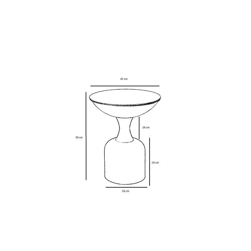 Table d'appoint Modern Glam, 1 pièce, finition dorée et noire, plateau miroir gris foncé (16,5 po x 18,1 po x 16,5 po) | Fabrication 100% métal, épaisseur de 0,16 pouce | Électrostatique thermolaqué pour plus de durabilité, décor élégant pour toute pièce