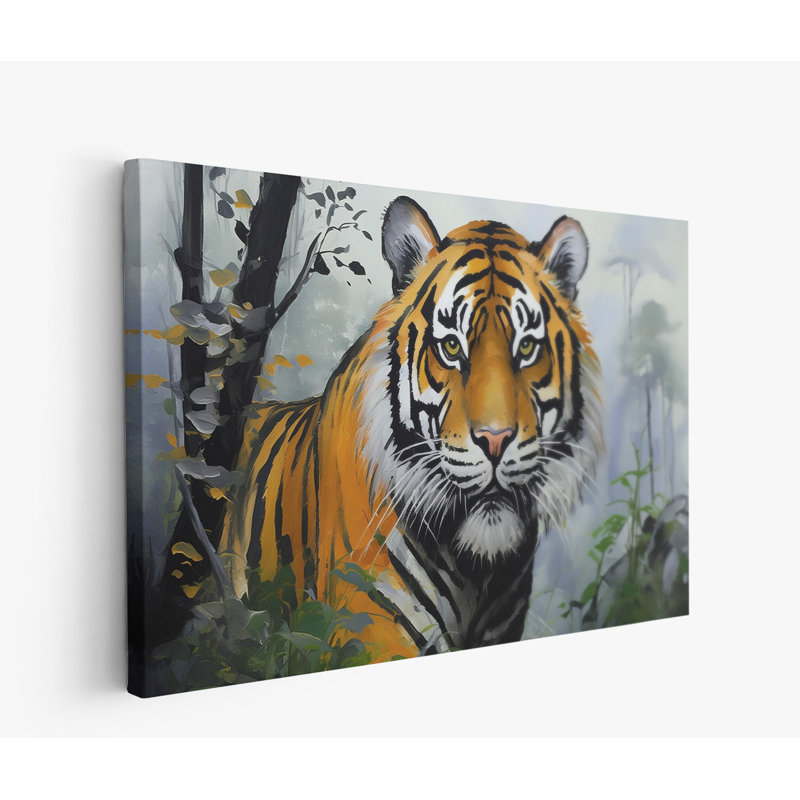Tigre dans la nature, H 20 po x l 30 po