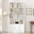 71" Tall Bookshelf With 10 Cubes And 3 Doors, 4-tier Bookshelf, Open Shelf Bookcase With Cabinet, Modern Cube Storage Organizer For Living Room, And Office, White-619078764