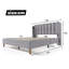 Velvet Upholstered 4Ft6 Double Bed With USB And Type-C Charging-1632554241-1632554243