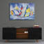  Art mural en verre acrylique, 36 "x 24", "Voiliers" par Kathleen Parr-340937816