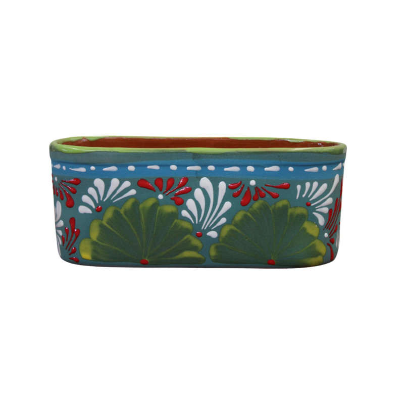 Pot de fleurs en céramique émaillée Talaverea Tierra Luz, format moyen - Intérieur/Extérieur