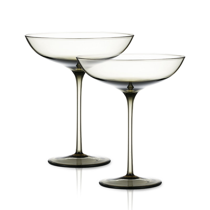 9,9 oz Ensemble de coupes en verre, Fumée