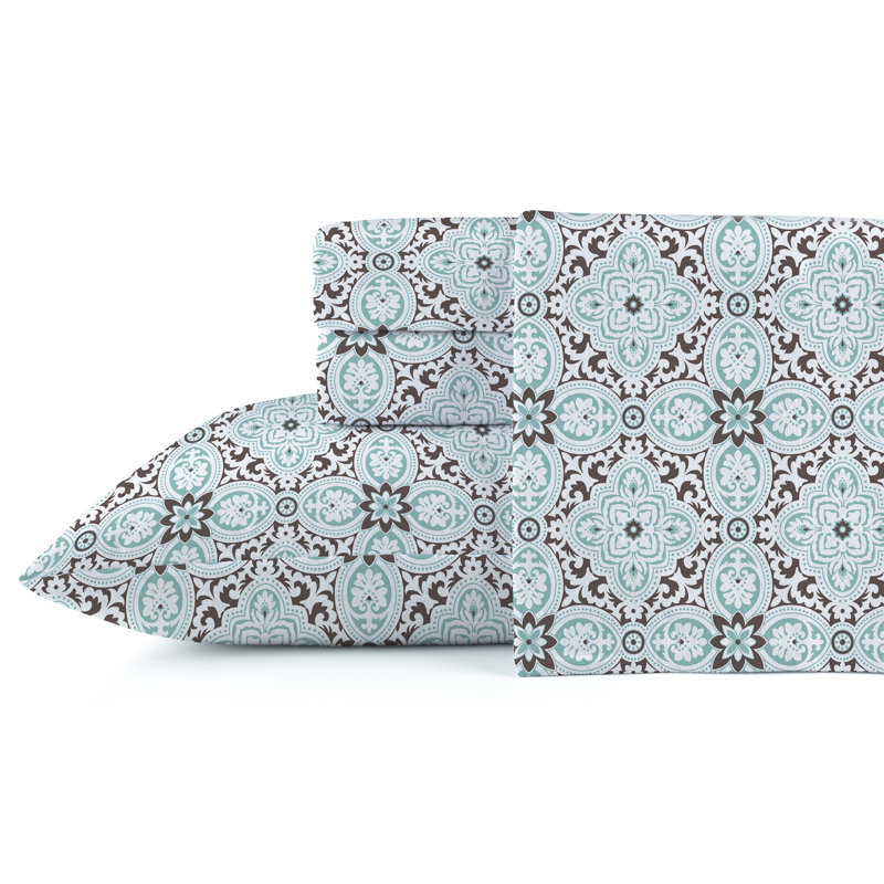 Ensemble de draps 100% coton en flanelle imprimée 170 g / m² Pointehaven, Grand