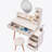 Vanity Table + Cushioned Stool, Touch Control LED Mirror, Large Capacity Storage Cabinet, 5 Drawers, Fashionable Makeup Furniture, Length Adjustable