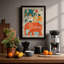 Elephant Study Grid Mid-Century - Framed Print-956051938-956051940