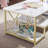 Caveney Coffee Table with Storage, Metal Frame, Industrial Cocktail Table