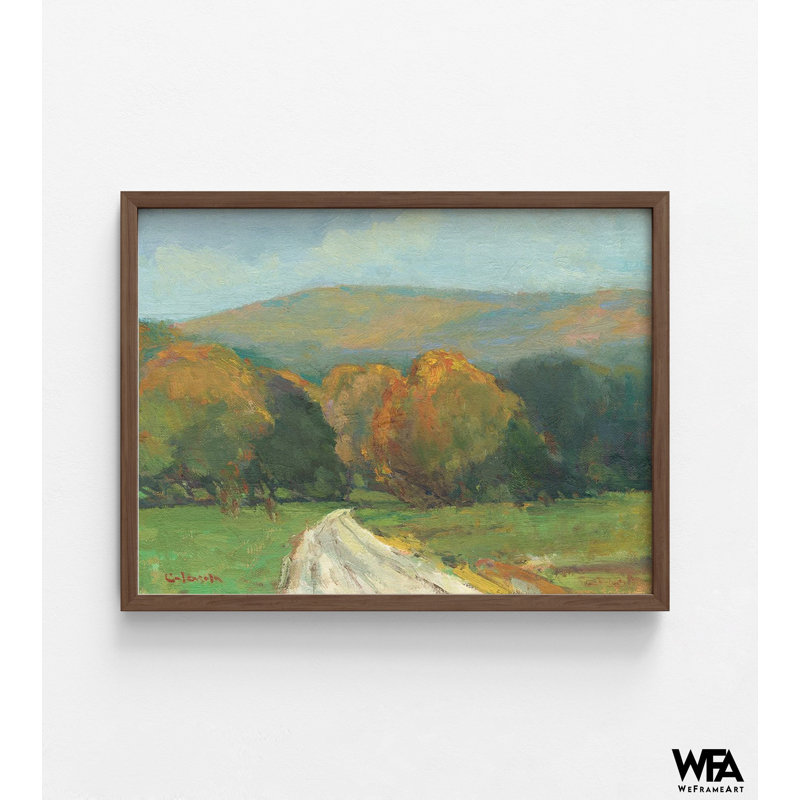«West Hampton Farm Road» par Stephen Calcasola, reproduction de peinture de ligne d'arbre, décor de chalet de forêt, Art mural détente spa, décoration de salon de manucure