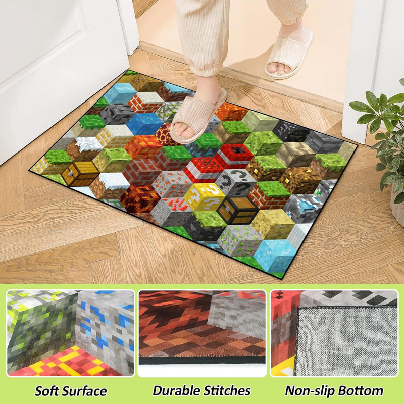 Tapis de jeu antidérapant Pixel Block