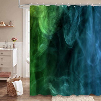 Rideau de douche à nuage avec 12 crochets