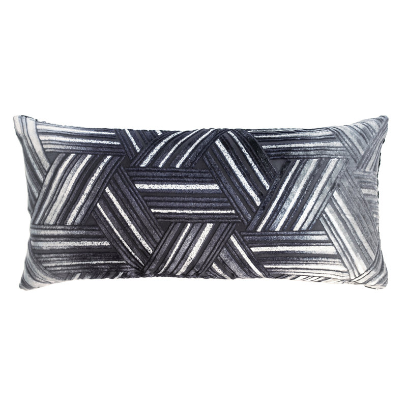 Entwined Rectangular Pillow Cover & Insert, Smoke
