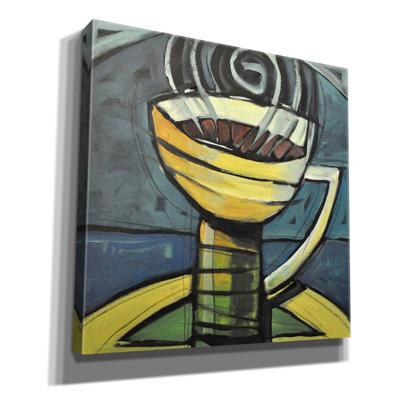 «Red Cup Barrel Studio» par Tim Nyberg, art mural sur toile, H 12 po x l 12 po x P 0,75 po