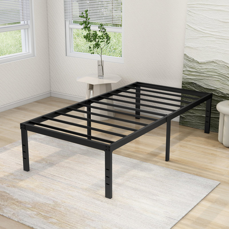 18" Steel Bed Frame, Twin, Black
