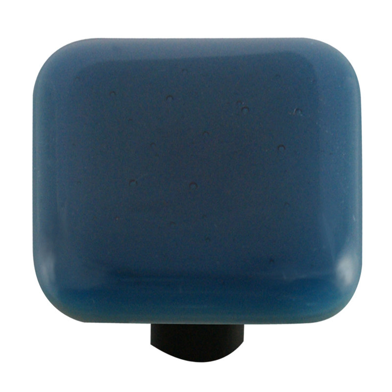 Poignée carrée de 1 1/2 po Solids, Bleu acier / aluminium
