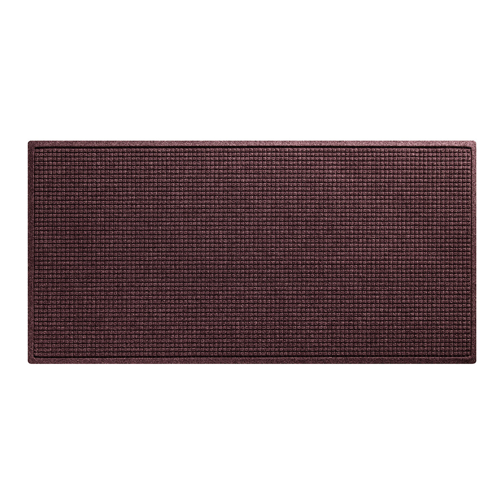 WaterHog Squares Indoor Outdoor Door Mat, Bordeaux, Rectangle 3' x 5'