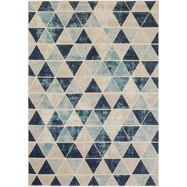 Tapis turquoise / beige Arelia