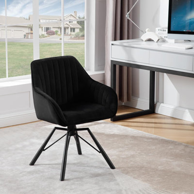 Macdonald 48.5cm H Upholstered Metal Upholstered Back Dining Chair