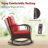 3PCS Outdoor Rocking Set Rattan Rocker Chairs w/ Tempered Glass Coffee Table Wicker Rocker Set-1570623715
