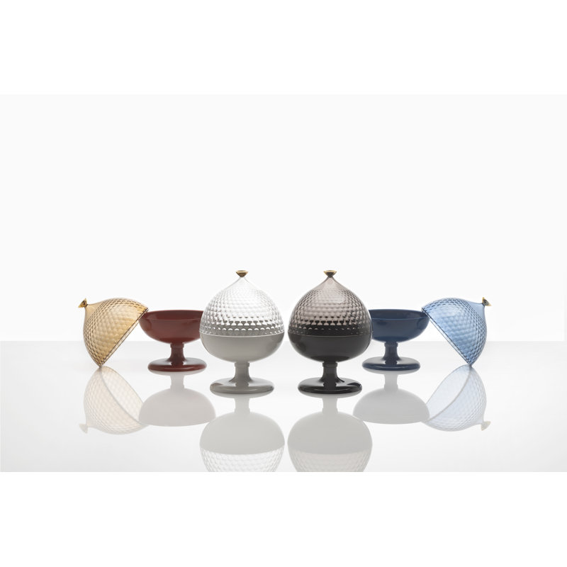 Pumo Decorative Box, Amber/Brink Red