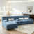 Blue+L-shaped+5 Seat