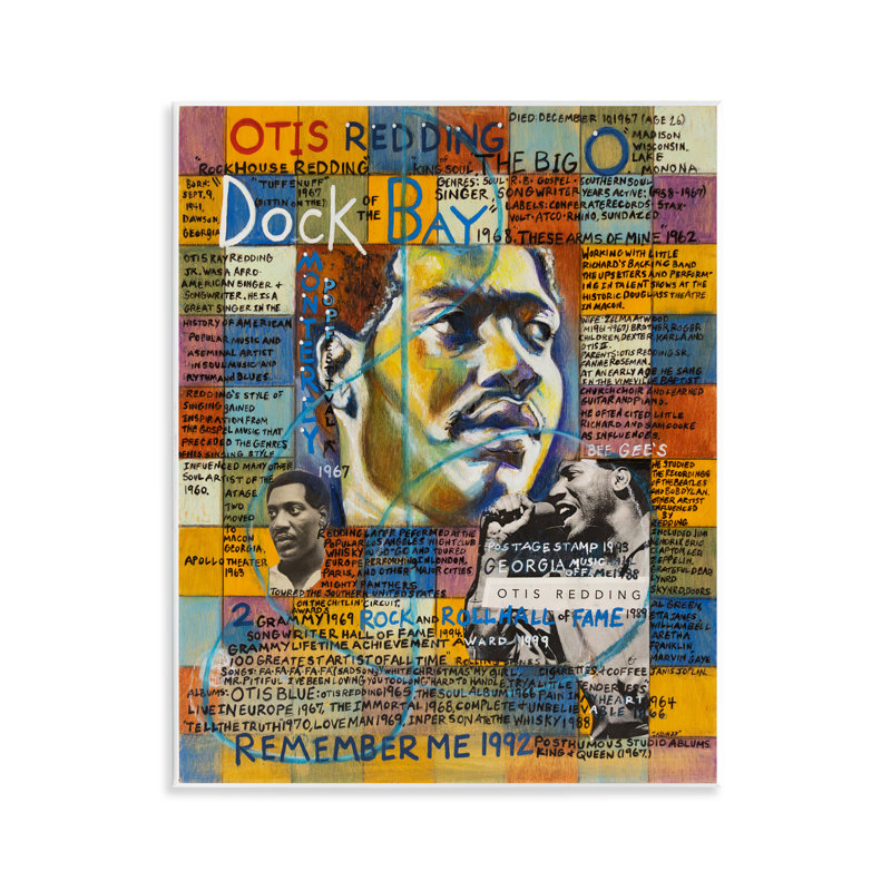 Otis Redding Collage Wall Plaque Art by Sabin