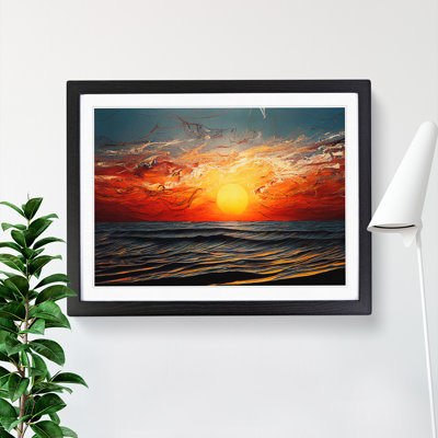 XH1022-369X Admirable Ocean Sunset - Single Picture Frame Print