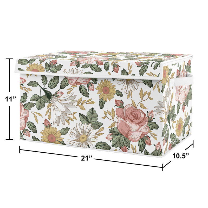 Boîte à jouets florale
