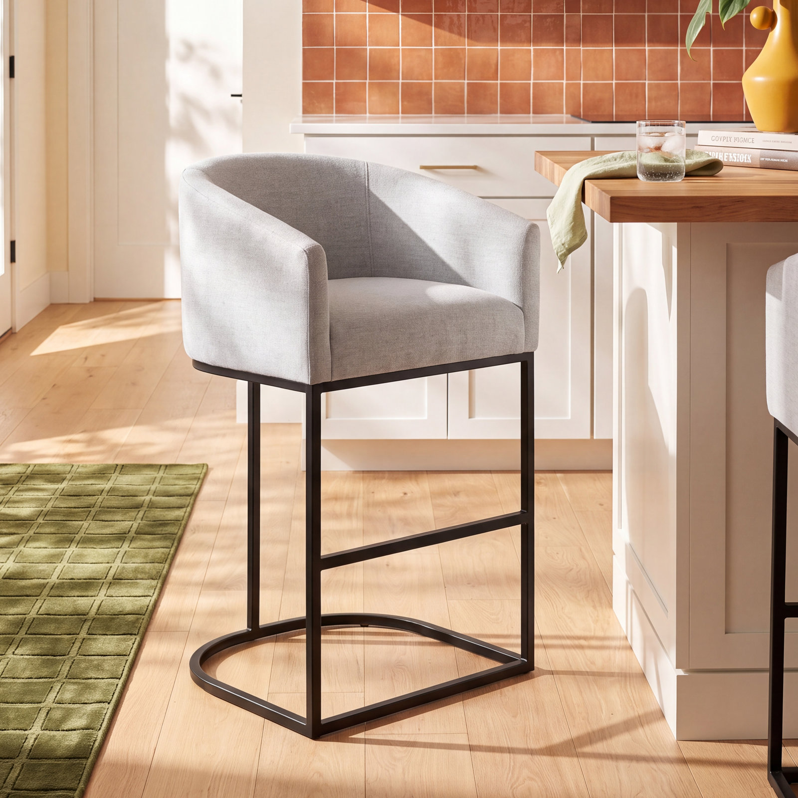Austri Bar and Counter Stool, Bar Stool (29.9" Seat Height), Gray