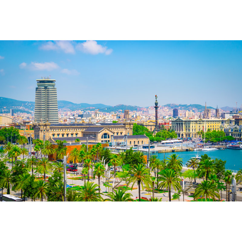 Port of Barcelona, Spain 1 Piece Wrapped Canvas Wall Art, 61cm H x 91cm W