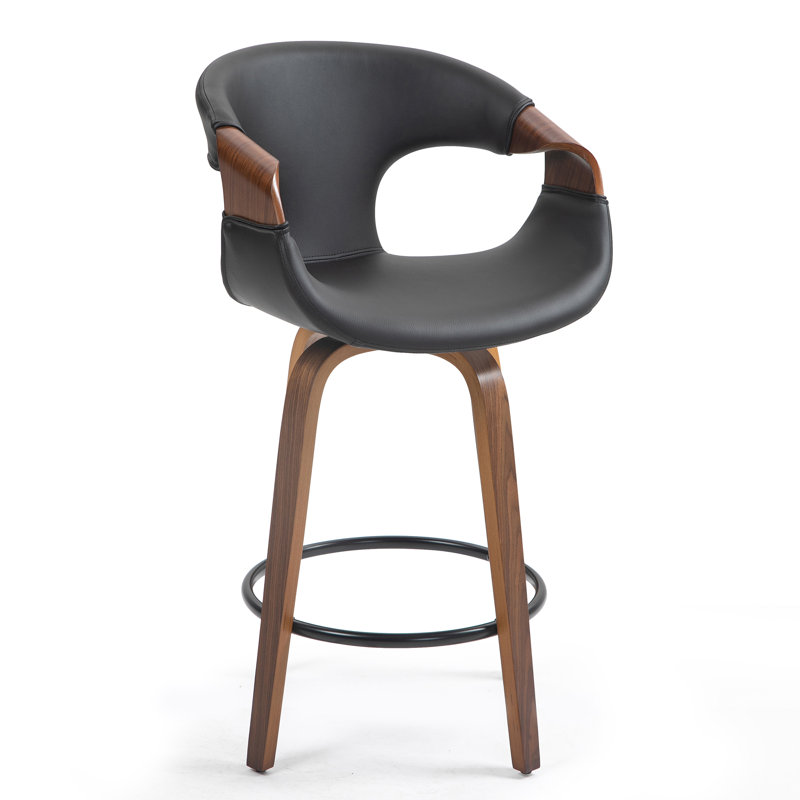 Pompano Swivel Upholstered Counter Stool, Bar Stool (29.1" Seat Height)