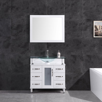 Ensemble de meuble-lavabo simple 36 po avec miroir Dodgson