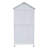 67" White Fir Wood Storage Shed With Double Doors