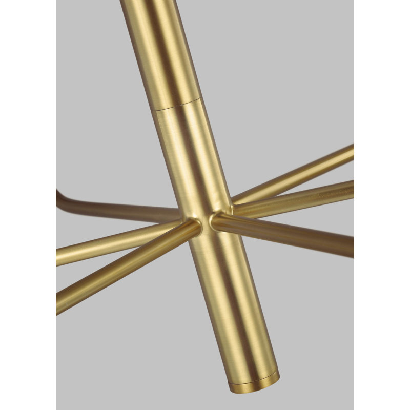 Lustre classique / traditionnel à 6 lumières de style bougie Tedder, Bronze brillant