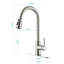 Robinet de cuisine escamotable en acier inoxydable, nickel brossé, 3 modes de sortie, robinet avec options d'eau, élégant