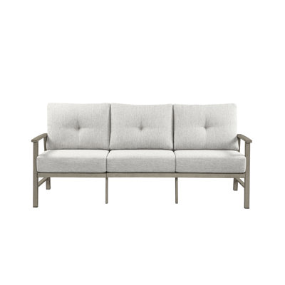 SeeHill Aluminum 3-Seater Outdoor Sofa, Weather-Resistant Sofa with 5.9