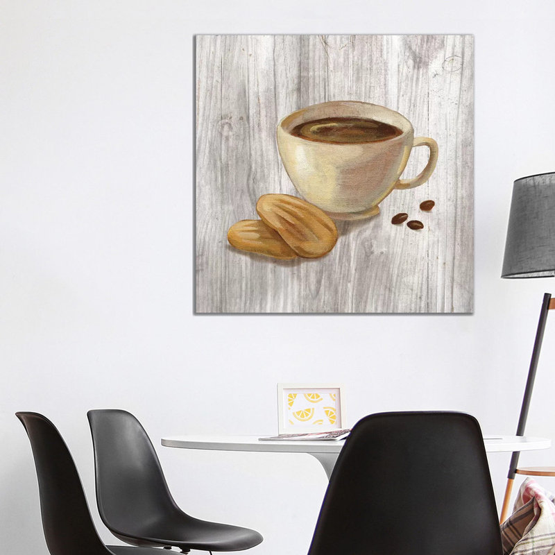 «Coffee Time II», reproduction d'art sur toile, H 37 po x l 37 po x P 1,5 po, Pas de tapis, Toile tendue