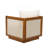 Paola Acacia And PVC-coated polyester Club Chair, Beige